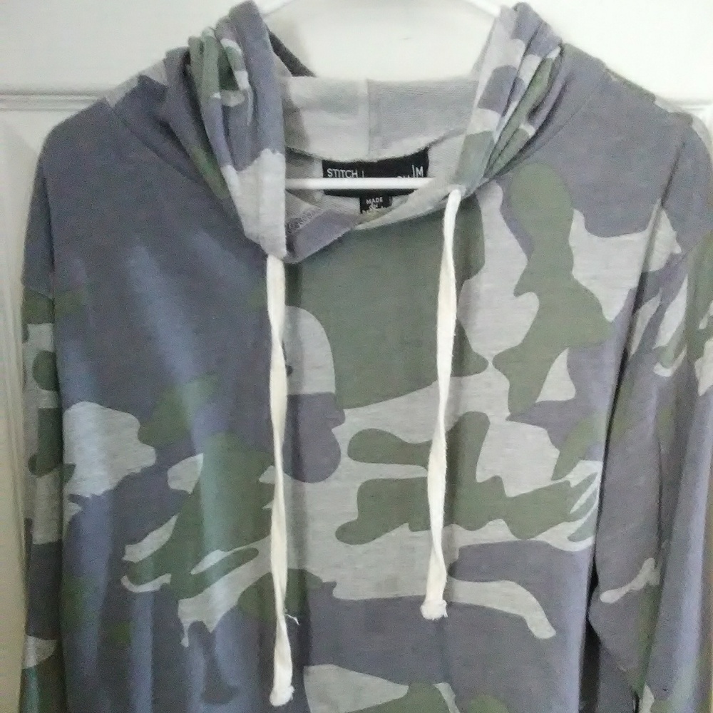 Blue Camo hooded sweatshirt